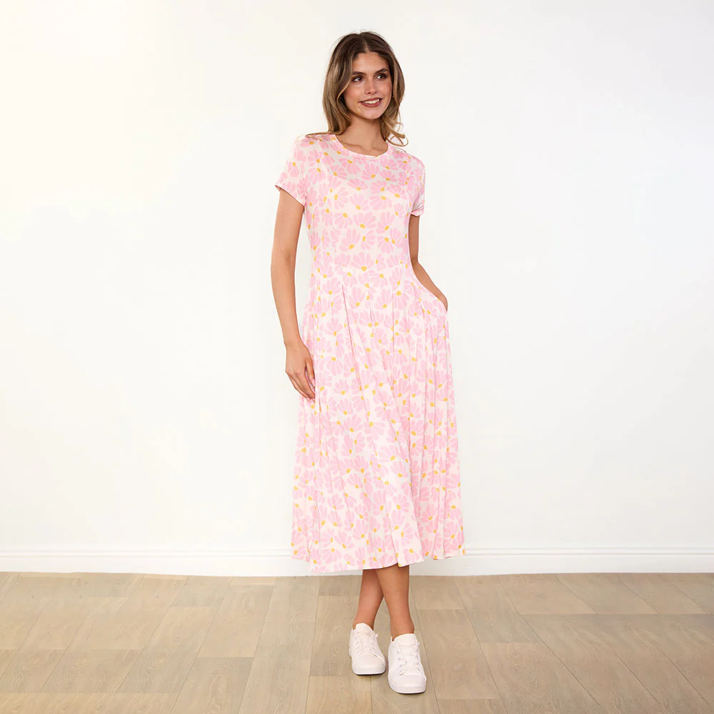 Polly Dress (Pink Floral) - Image 3