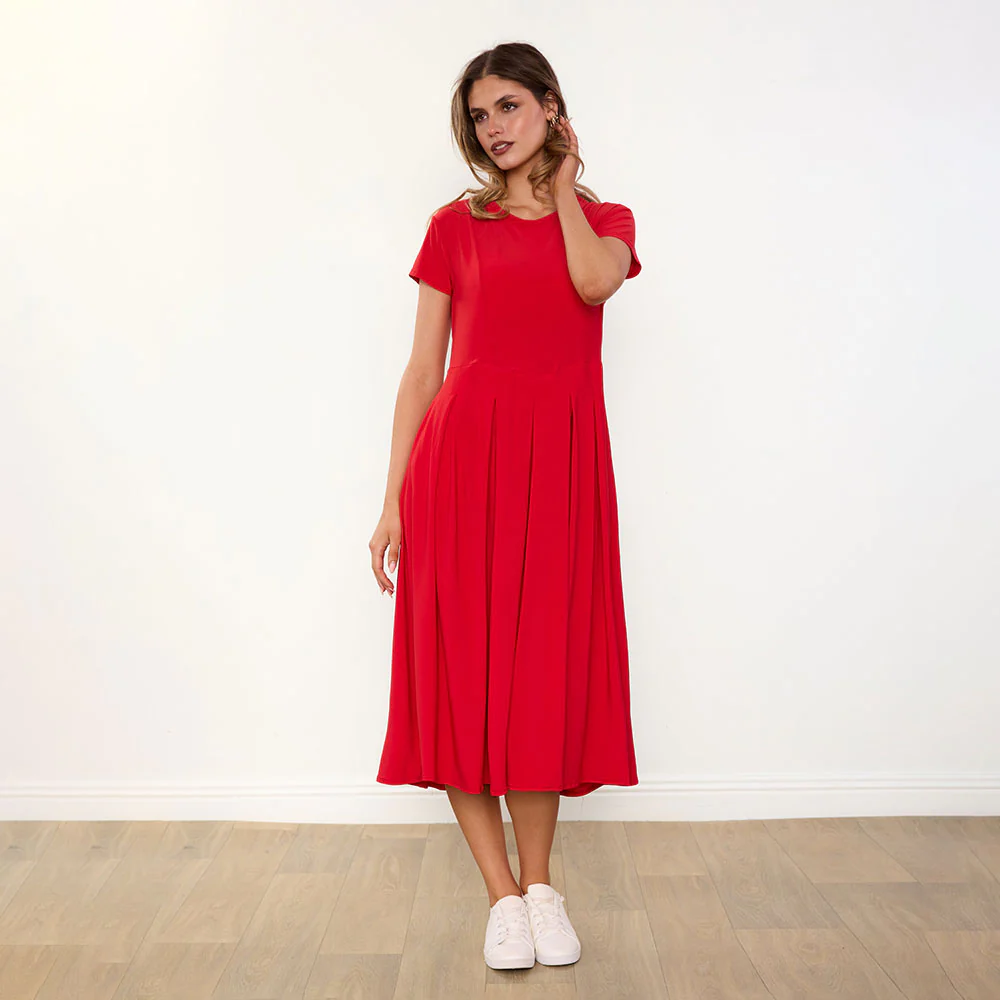 Polly Dress (Red) - Image 11