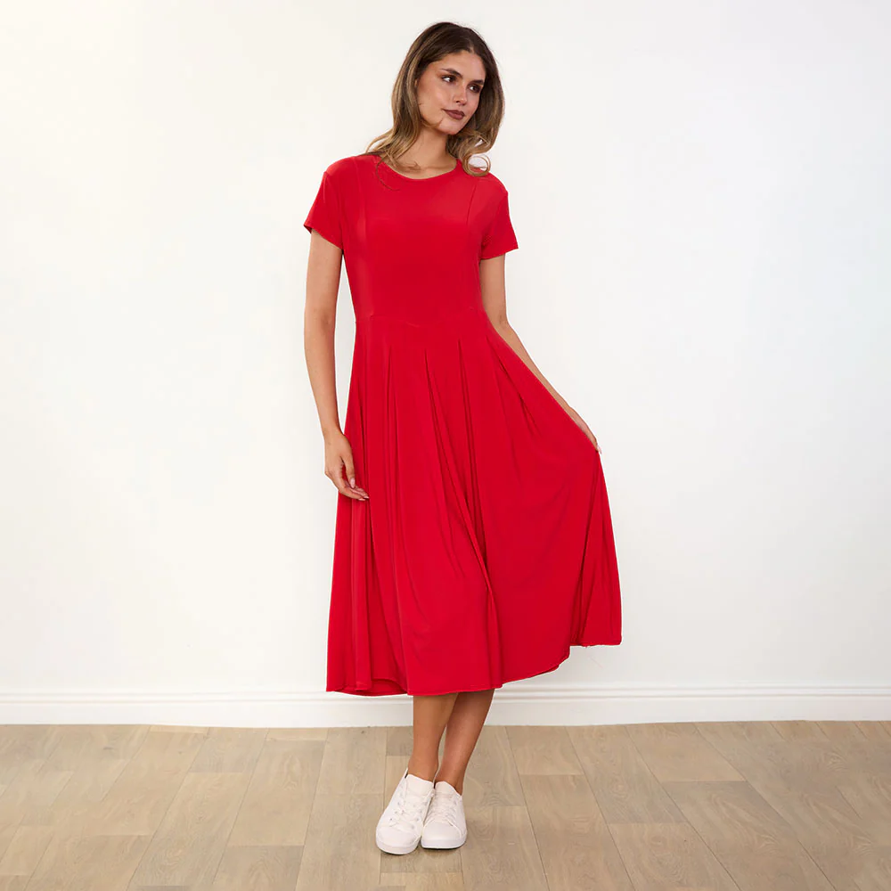 Polly Dress (Red) - Image 15