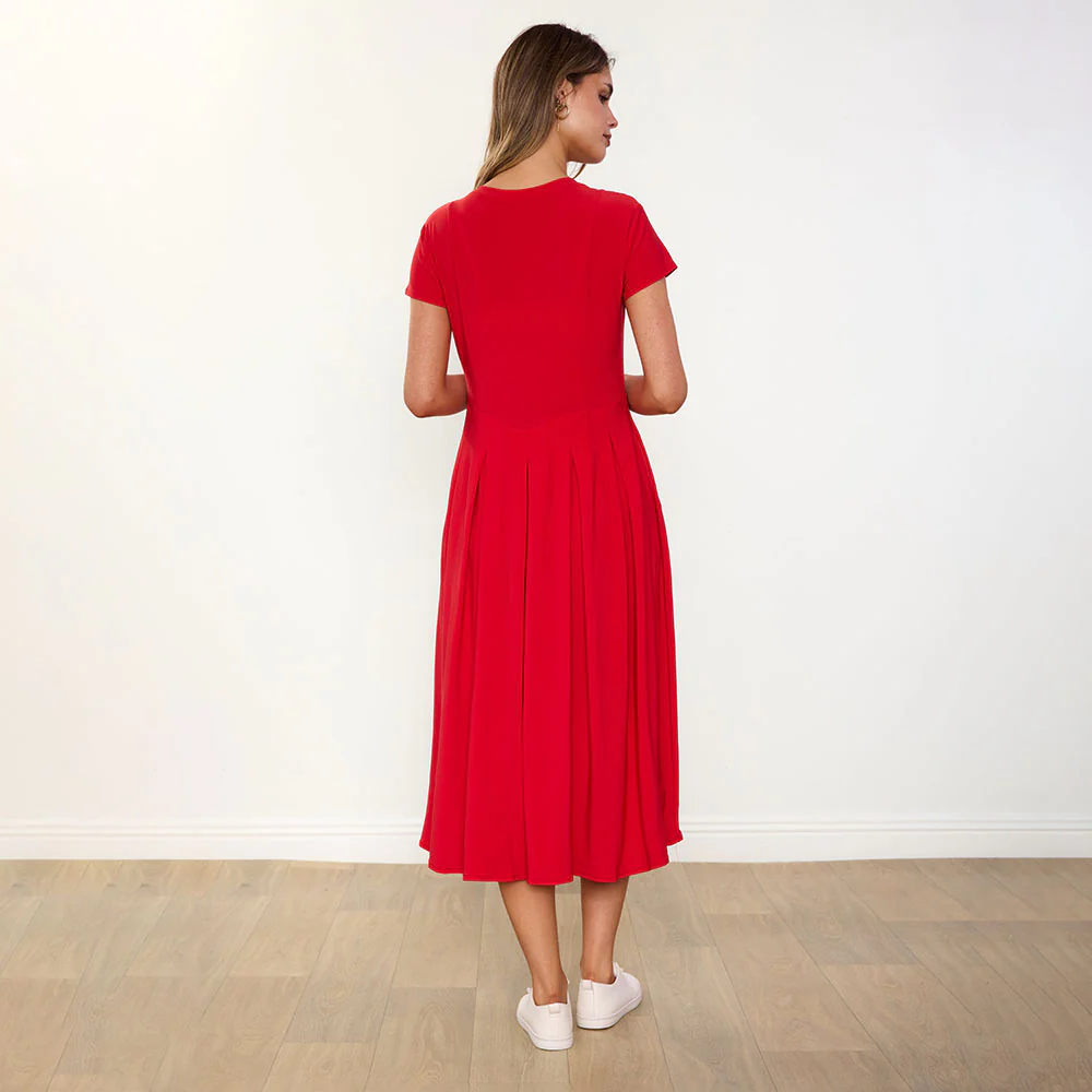 Polly Dress (Red) - Image 17