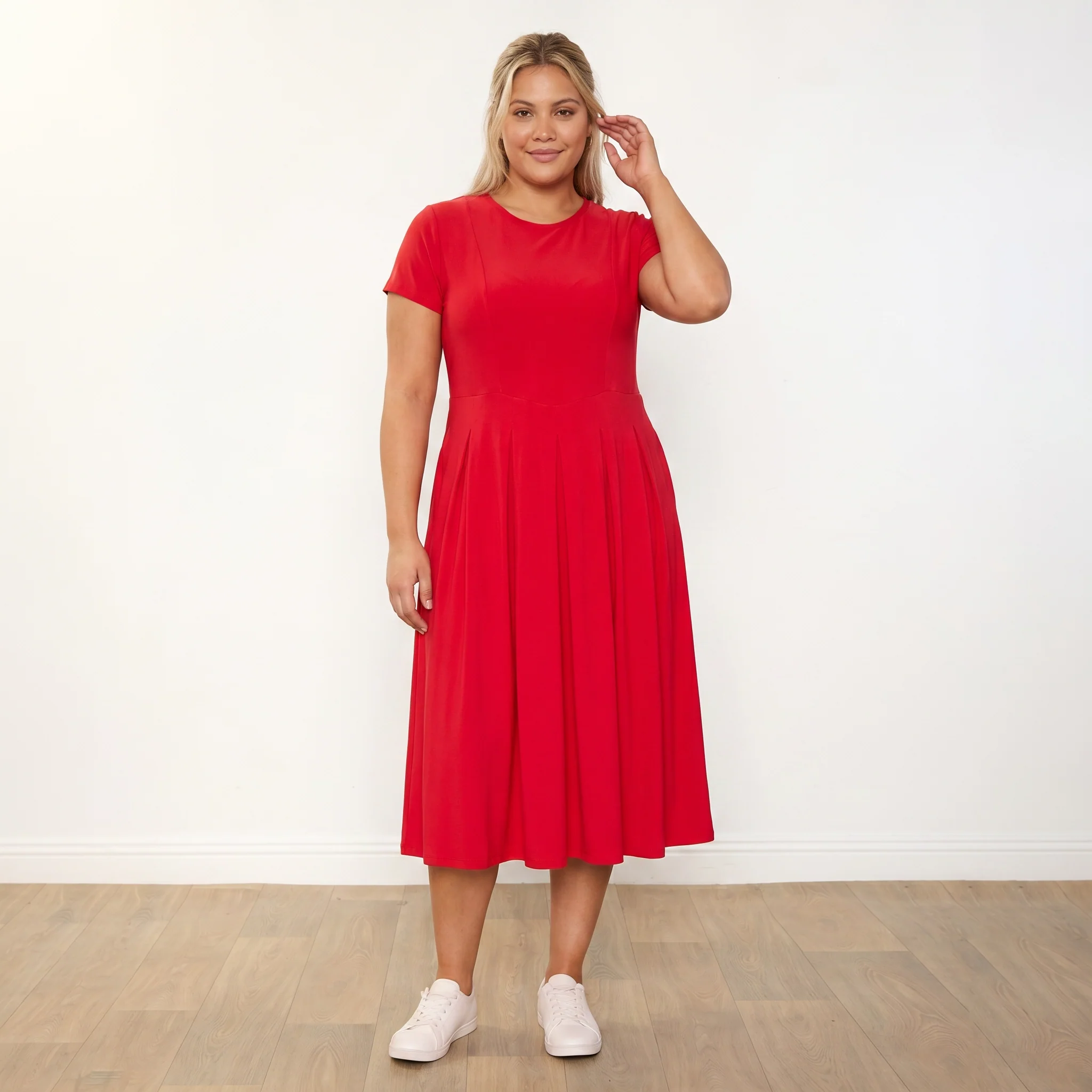 Polly Dress (Red) - Image 6