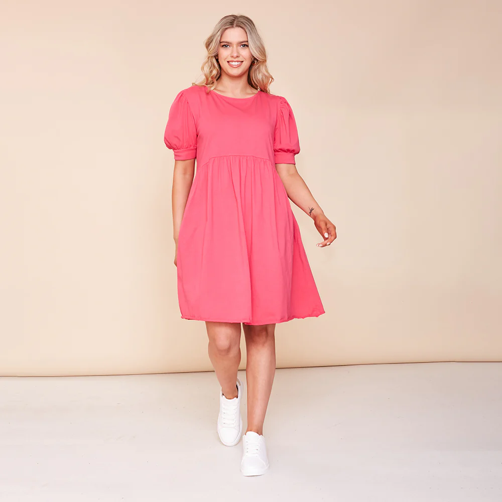 Poppy Dress (Fuschia) - Image 3