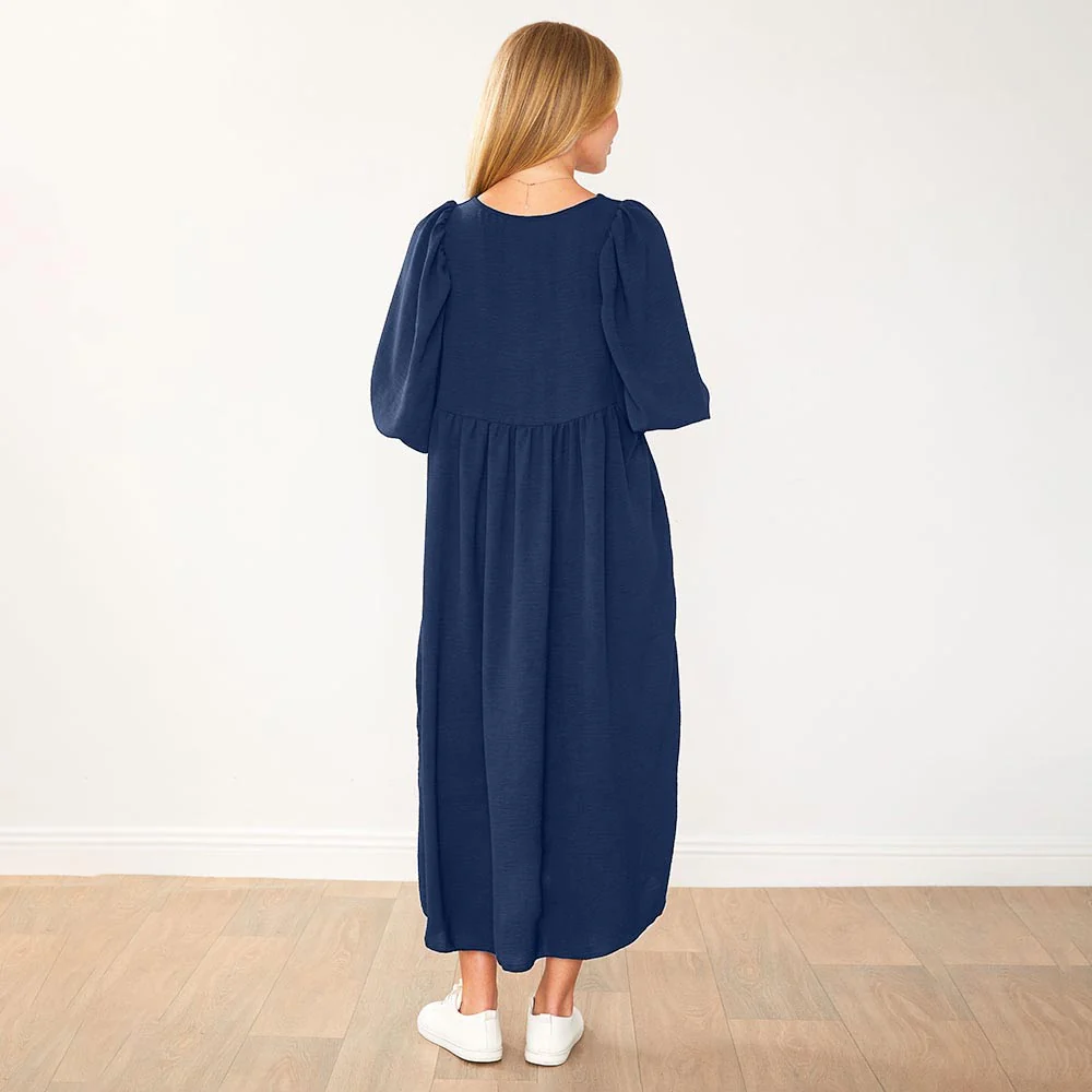 Porcha Dress (Navy) - Image 5