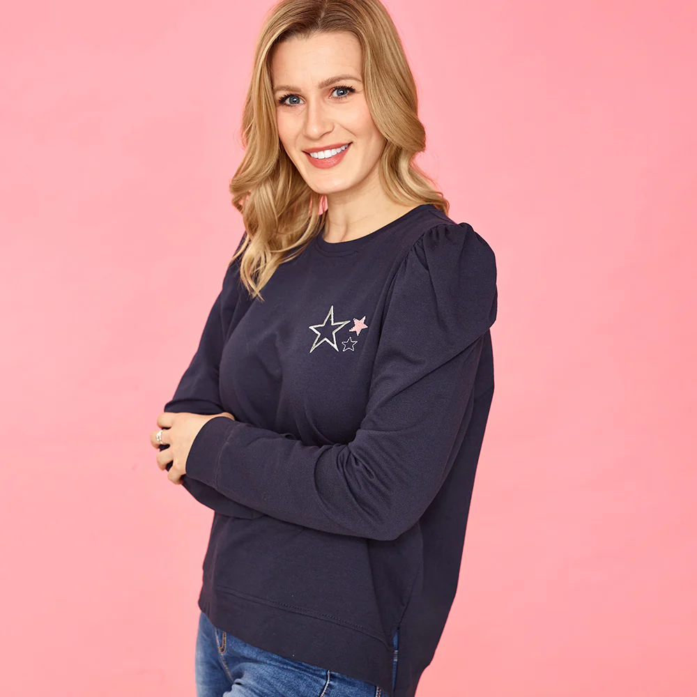 Clara Star Jumper (Navy) - Image 3
