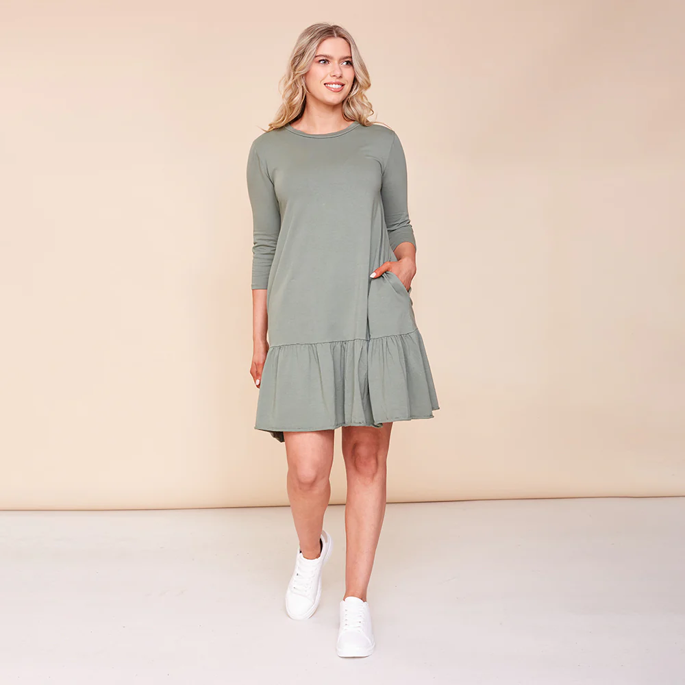 Reece Dress (Khaki) - Image 6