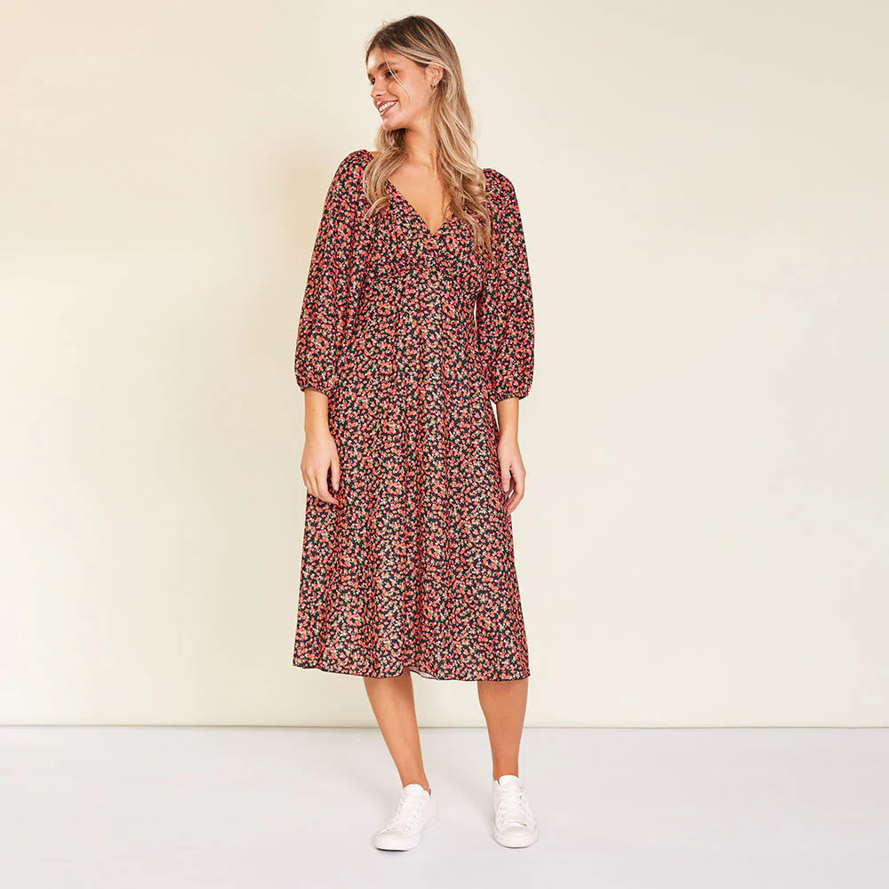 Reece Dress (Red Floral) - Image 2