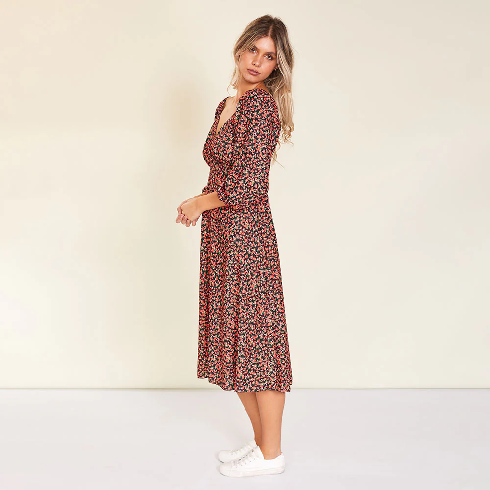 Reece Dress (Red Floral) - Image 3