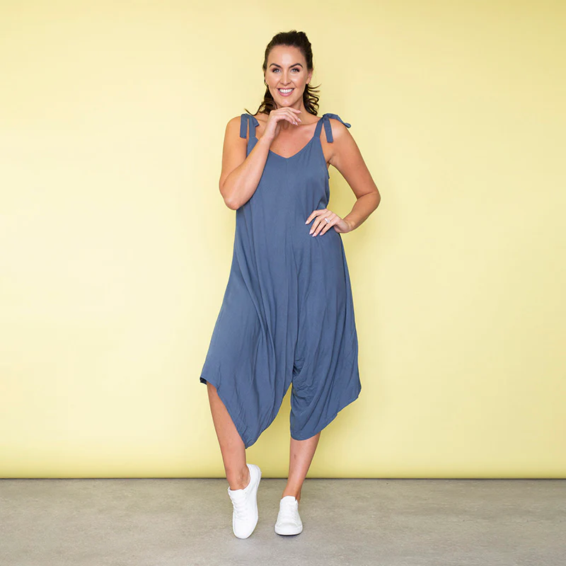 Frankie Relaxed Fit Jumpsuit (Blueberry) - Image 3