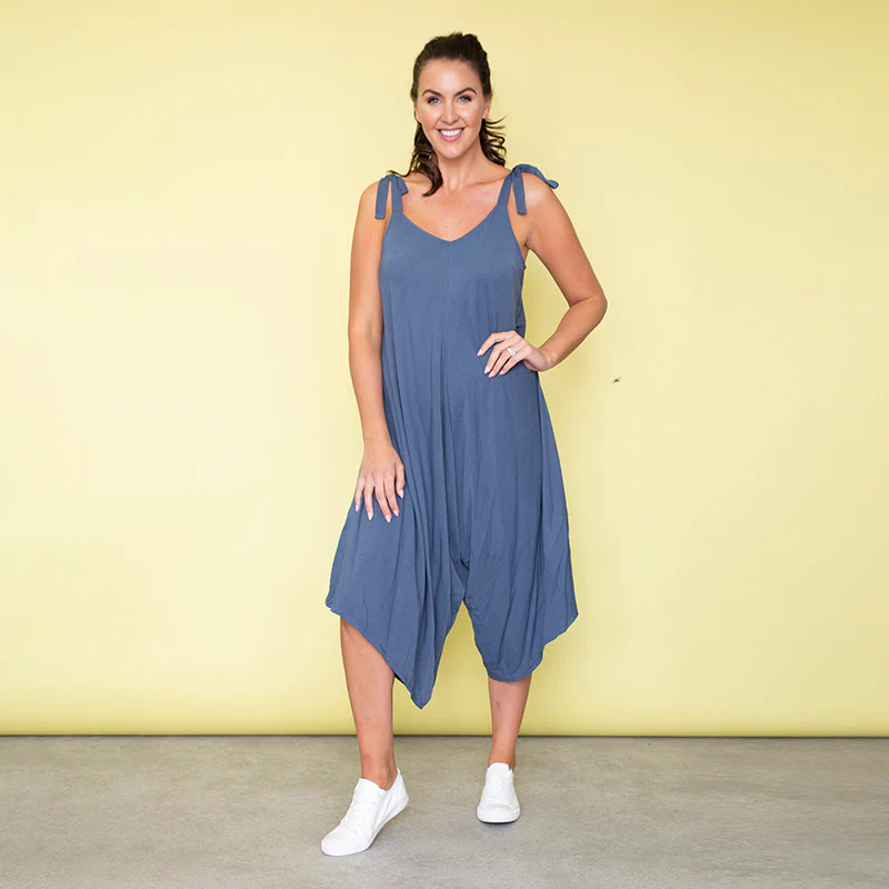 Frankie Relaxed Fit Jumpsuit (Blueberry) - Image 4