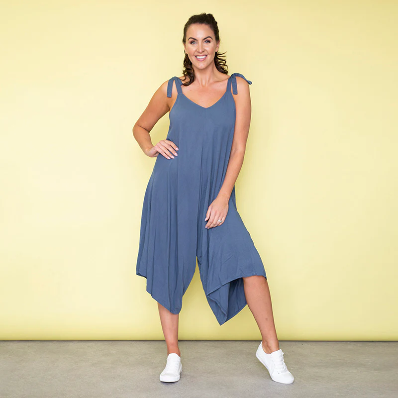 Frankie Relaxed Fit Jumpsuit (Blueberry) - Image 6