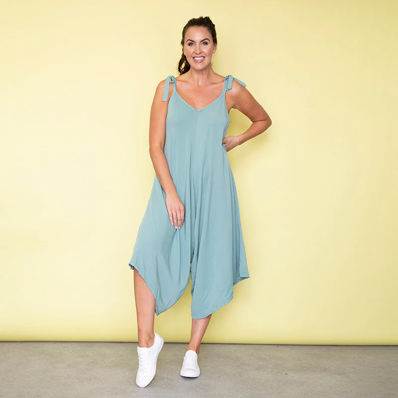 Frankie Relaxed Fit Jumpsuit (Duck Egg) - Image 3
