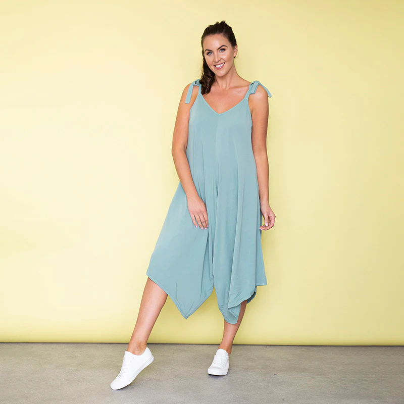 Frankie Relaxed Fit Jumpsuit (Duck Egg) - Image 4