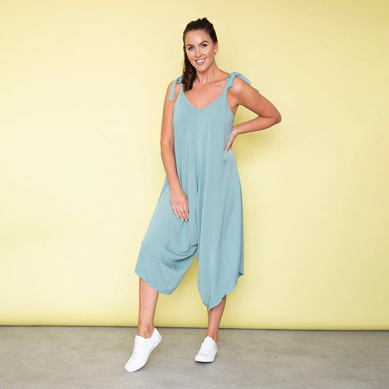Frankie Relaxed Fit Jumpsuit (Duck Egg) - Image 5