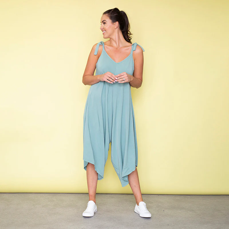 Frankie Relaxed Fit Jumpsuit (Duck Egg) - Image 6