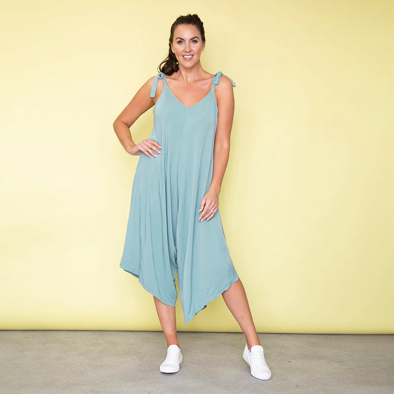 Frankie Relaxed Fit Jumpsuit (Duck Egg) - Image 8