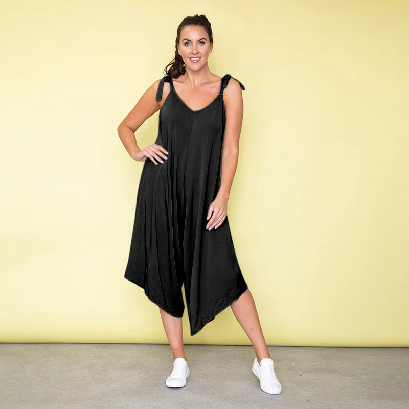 Frankie Relaxed Fit Jumpsuit (Black) - Image 3