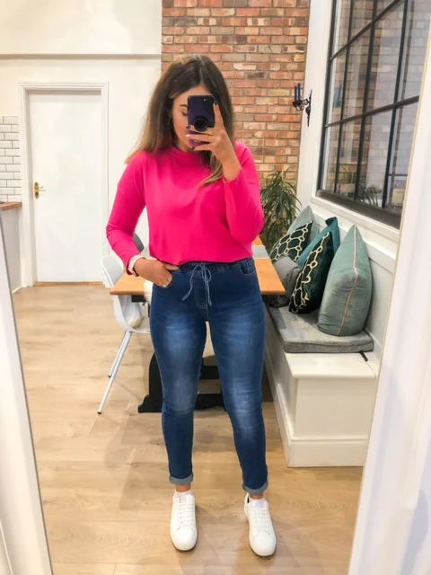 Riley Crew Neck Top (Pink) - Image 11