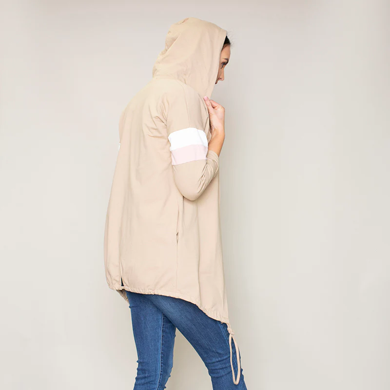 Rosie Stripe Hoody (Cappuccino) - Image 6