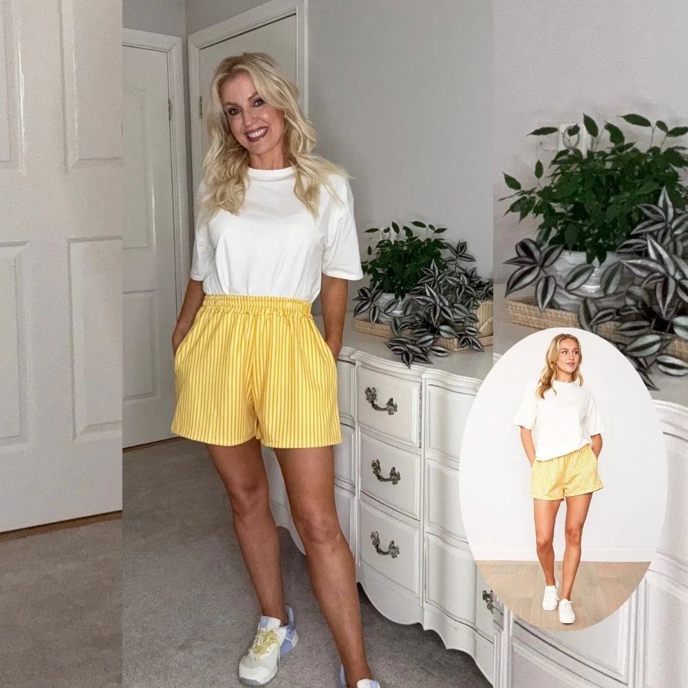 Roma Shorts (Lemon Stripe) - Image 2