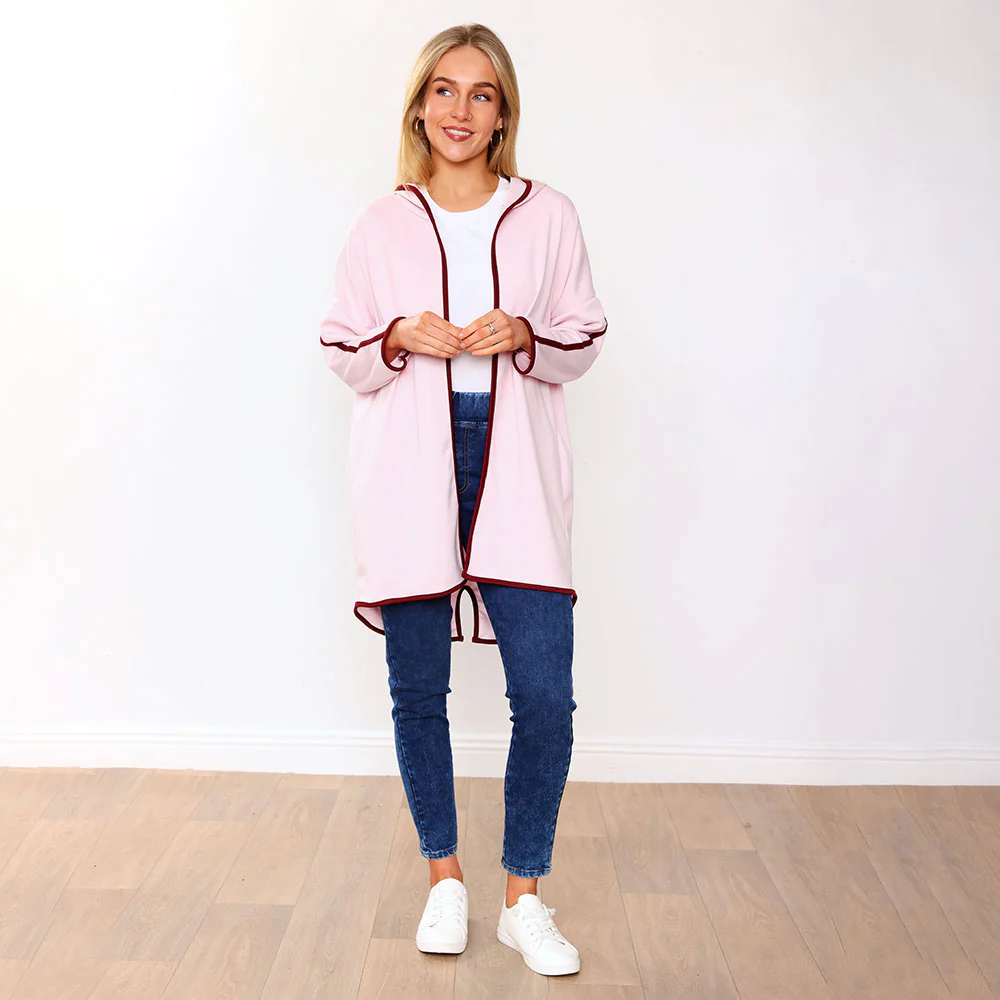 Rosie Hoody (Pink/Wine Trim) - Image 5