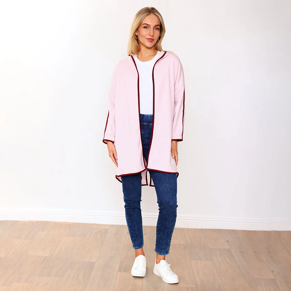 Rosie Hoody (Pink/Wine Trim) - Image 6