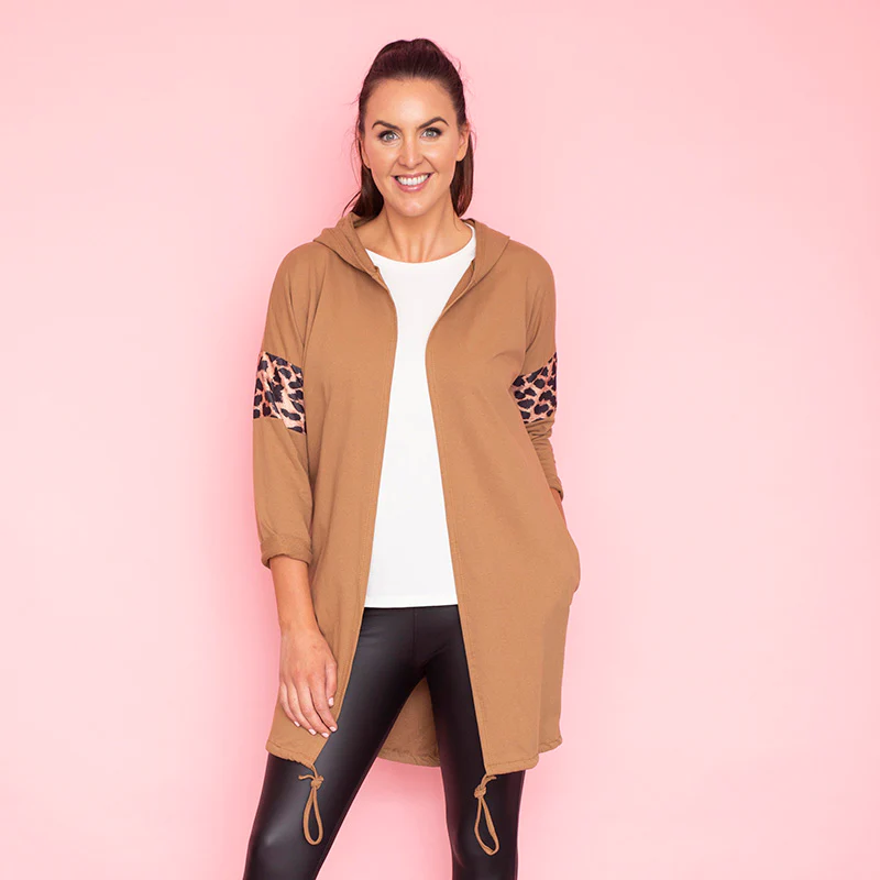 Rosie Leopard Hoody (Butterscotch)