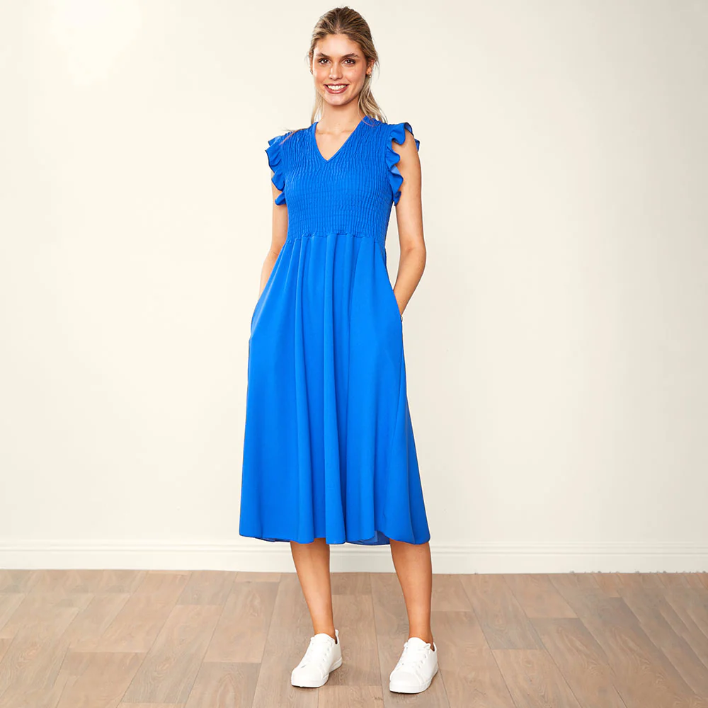 Sienna Dress Blue & Pink (2 for €76) - Image 3