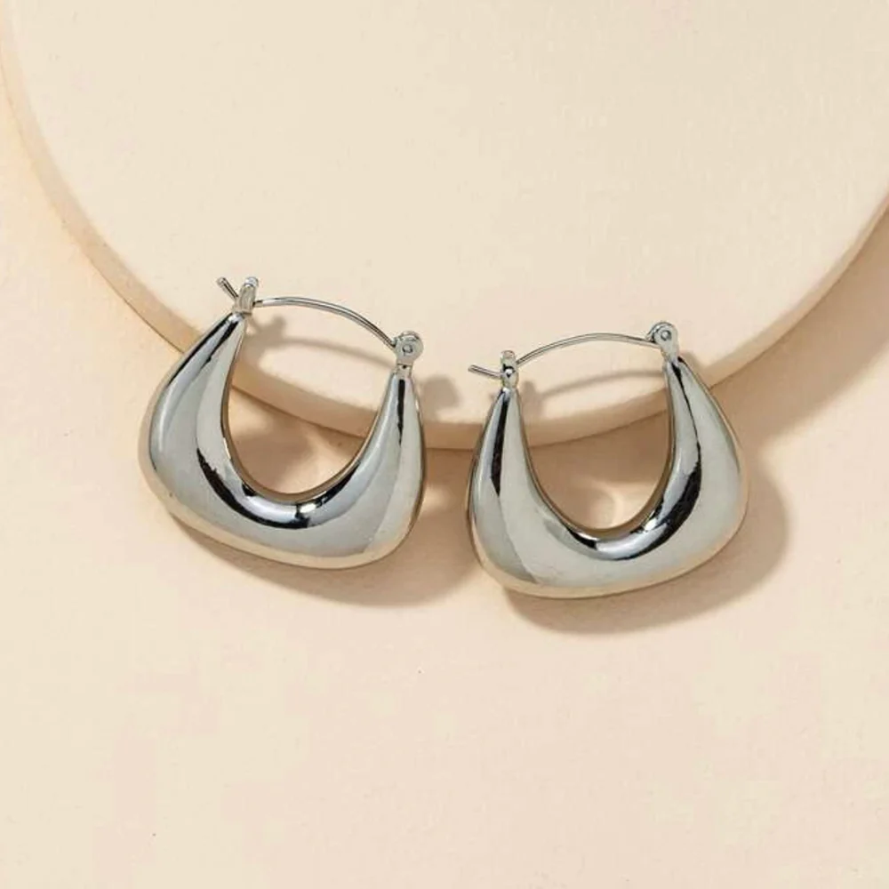 Sarina Hoop Earrings (Silver) - Image 3
