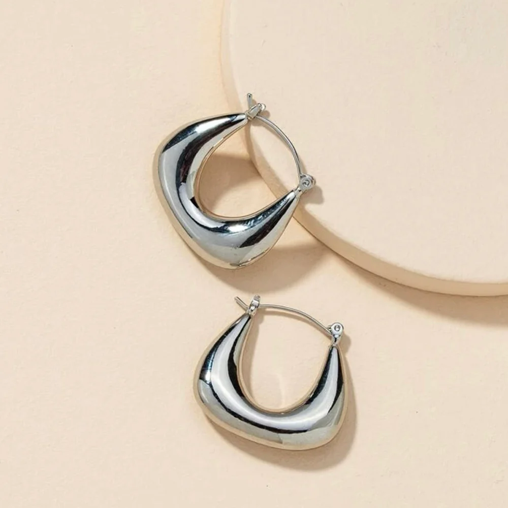 Sarina Hoop Earrings (Silver) - Image 5