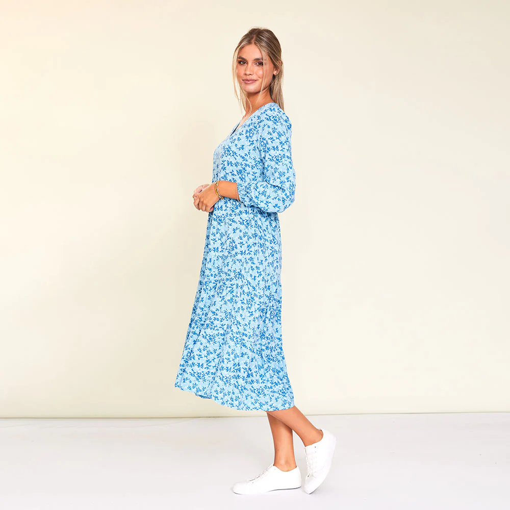 Sofia Dress (Blue Floral) - Image 4