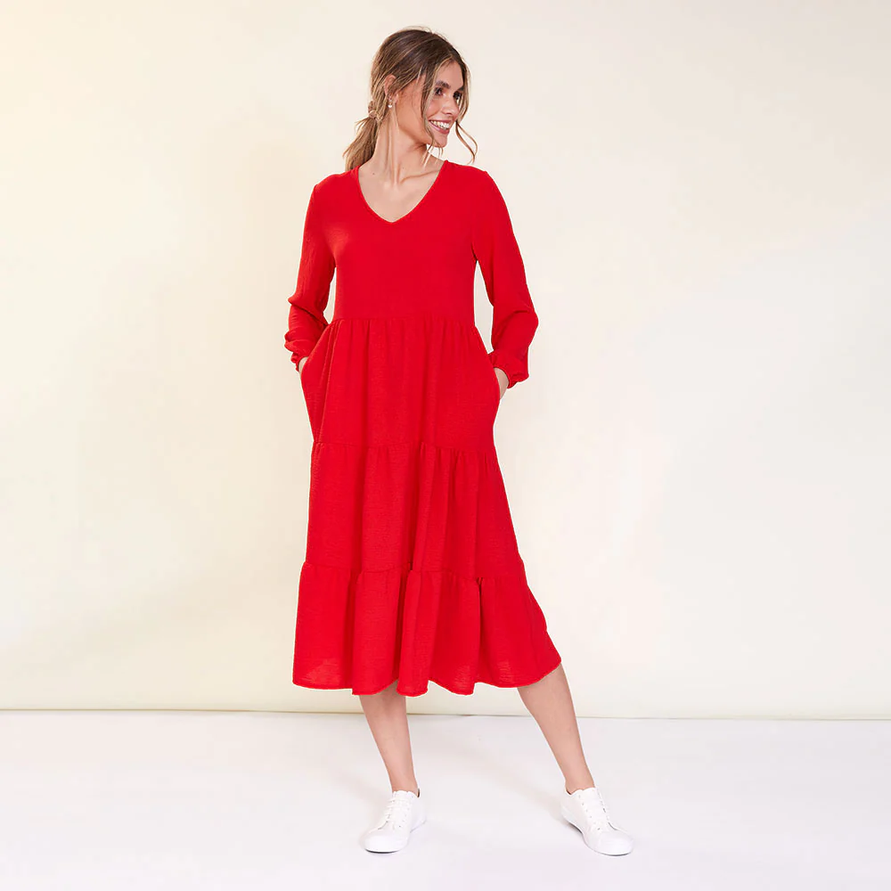 Sofia Dress (Red) - Image 4