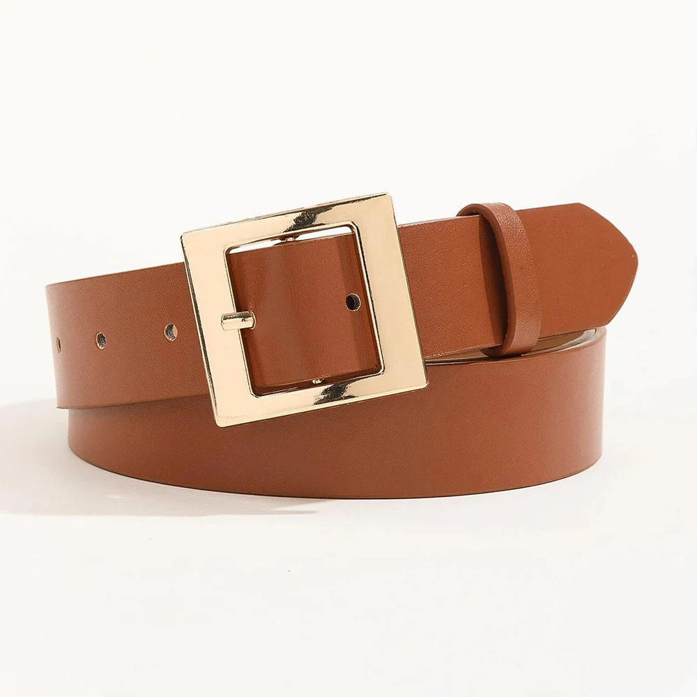 Hana Square Buckle (Brown)