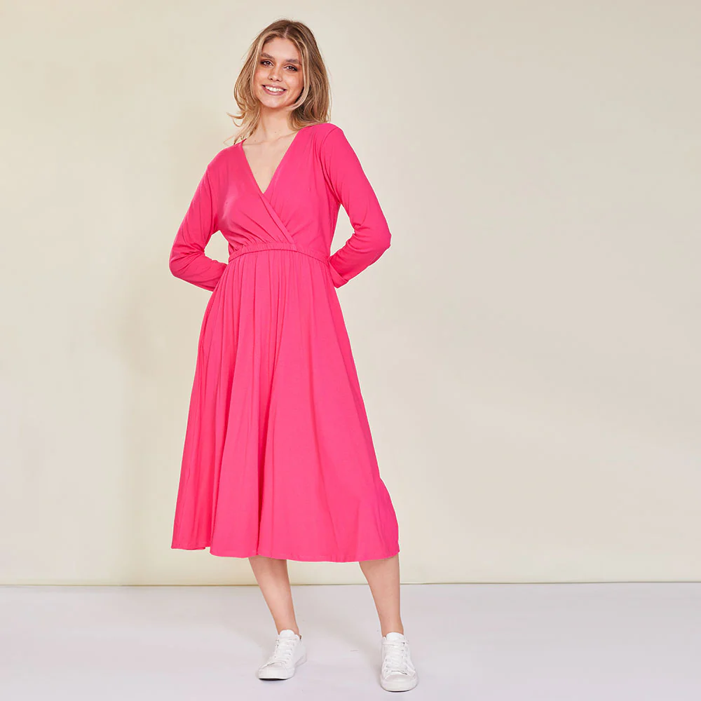 Sutton Dress (Fuchsia) - Image 2