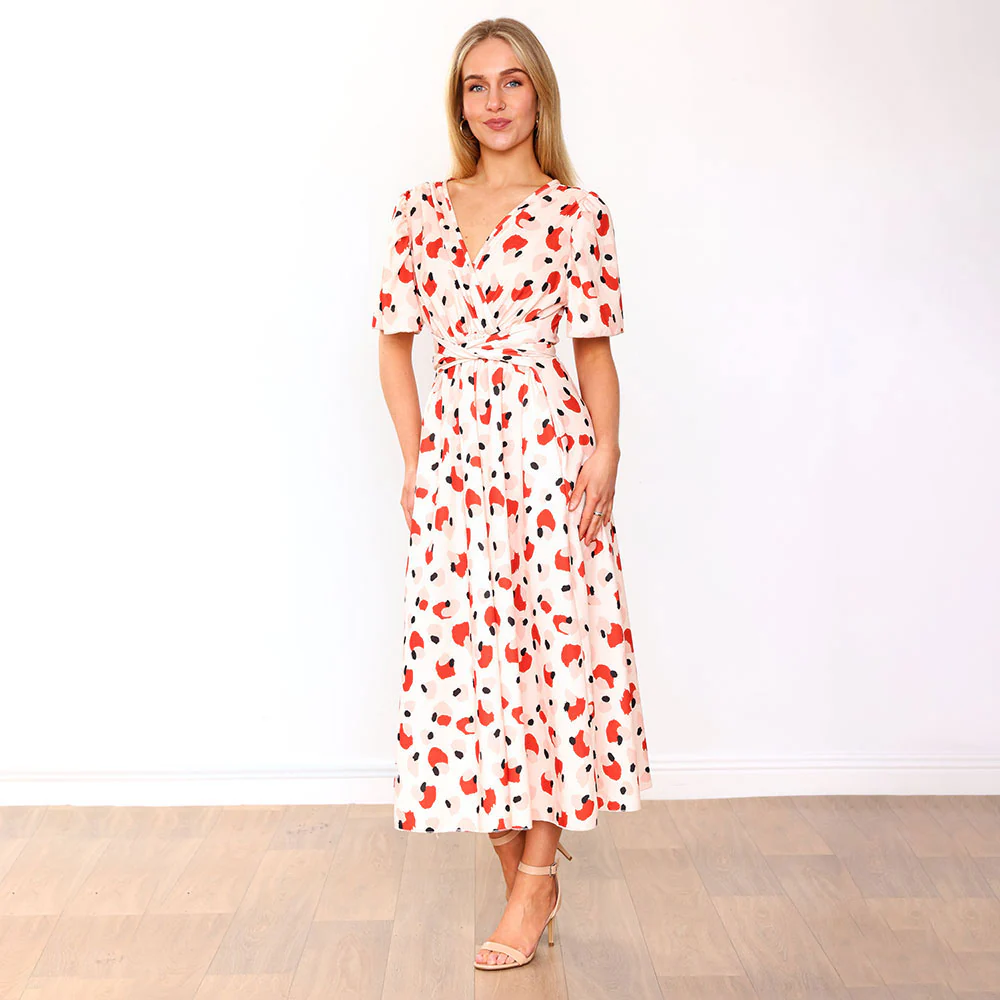 Teagan Dress (Peach Abstract) & (Pink/Red Floral) - Image 12