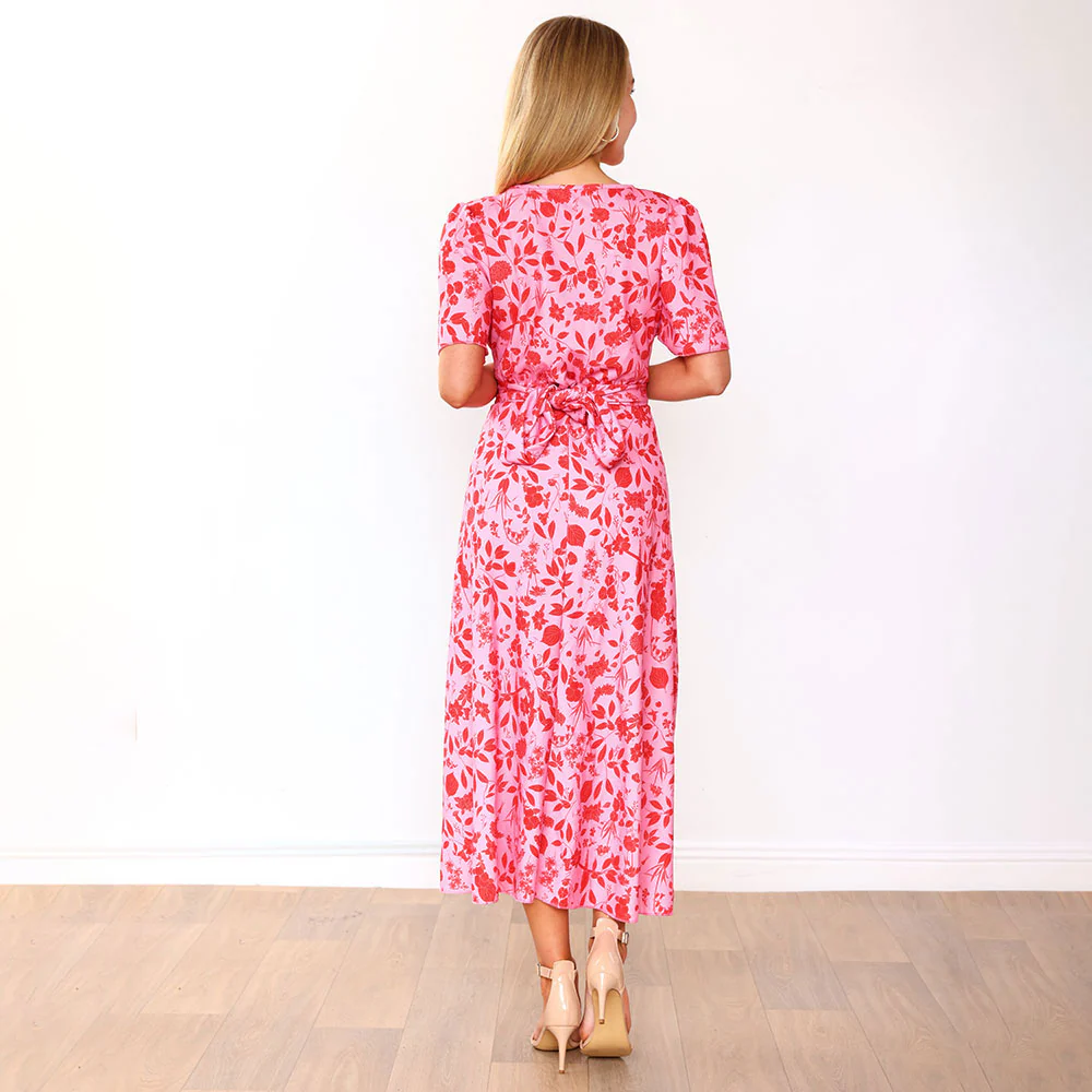 Teagan Dress (Pink/Red Floral) - Image 16