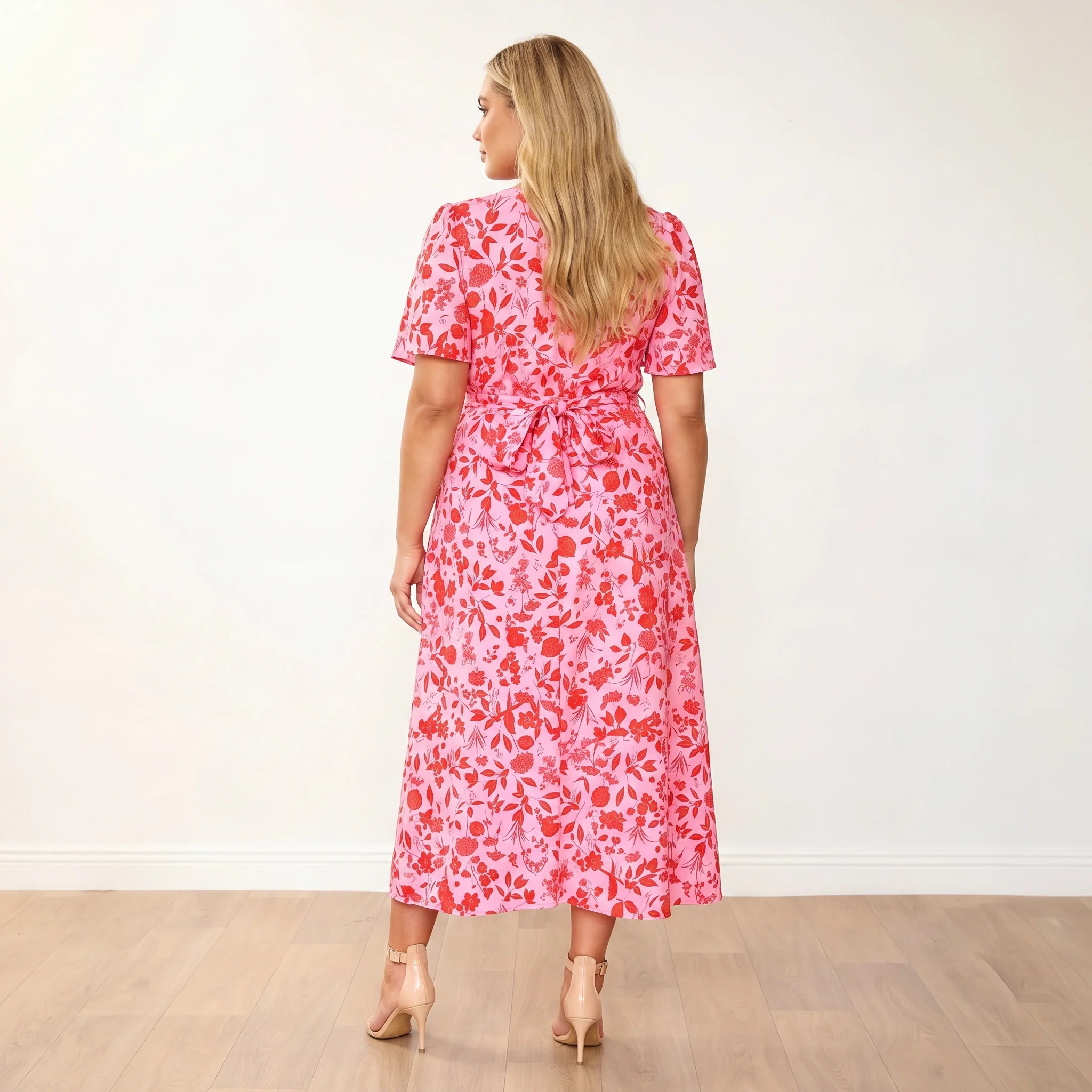 Teagan Dress (Pink/Red Floral) - Image 17