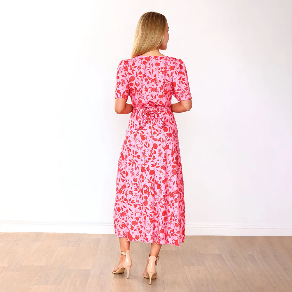 Teagan Dress (Pink/Red Floral) - Image 18