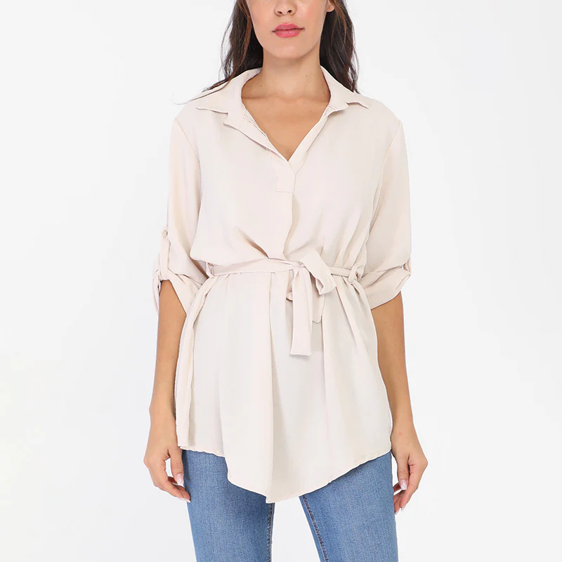Tessa Shirt Beige - Image 2