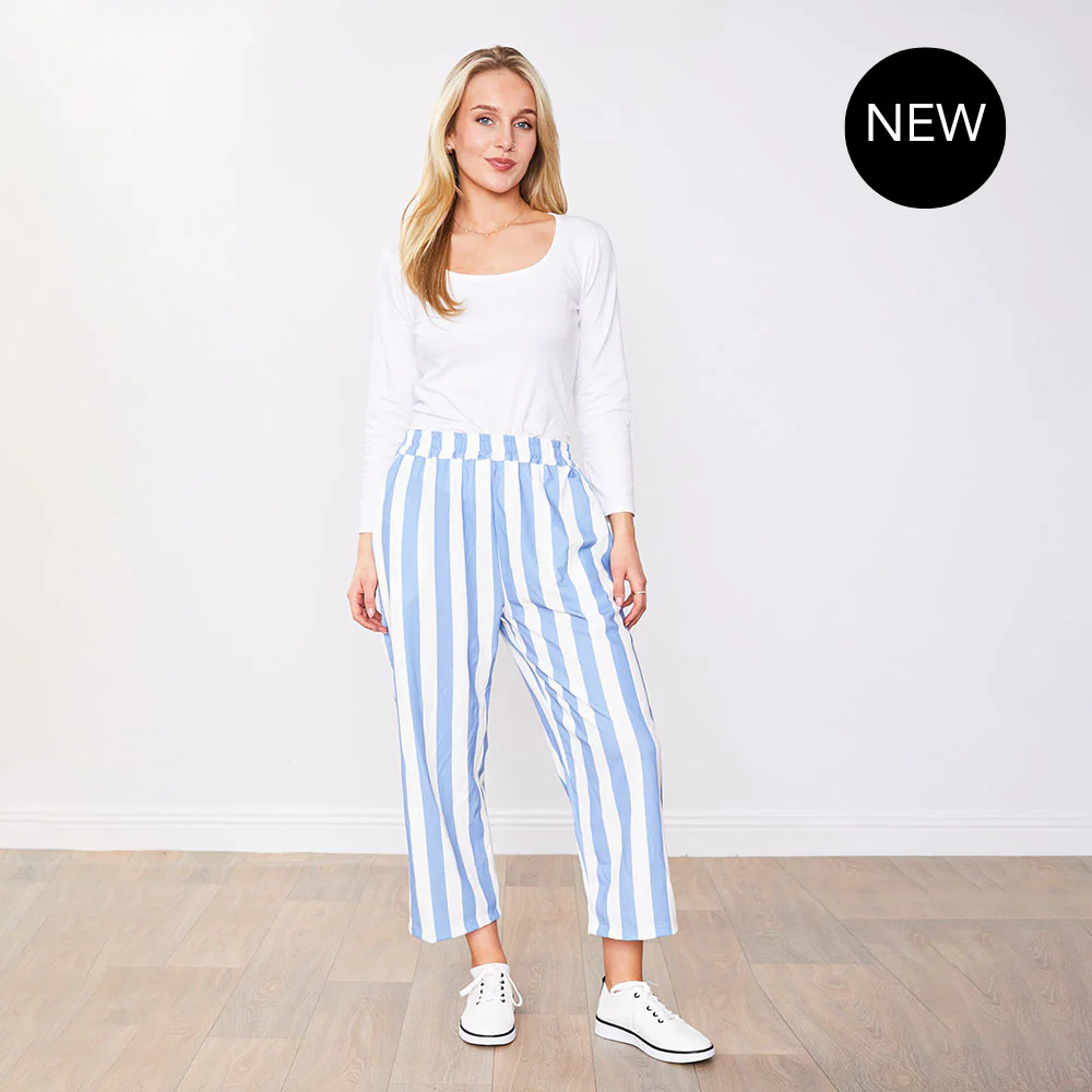 Tessa Trousers (Blue Stripe)