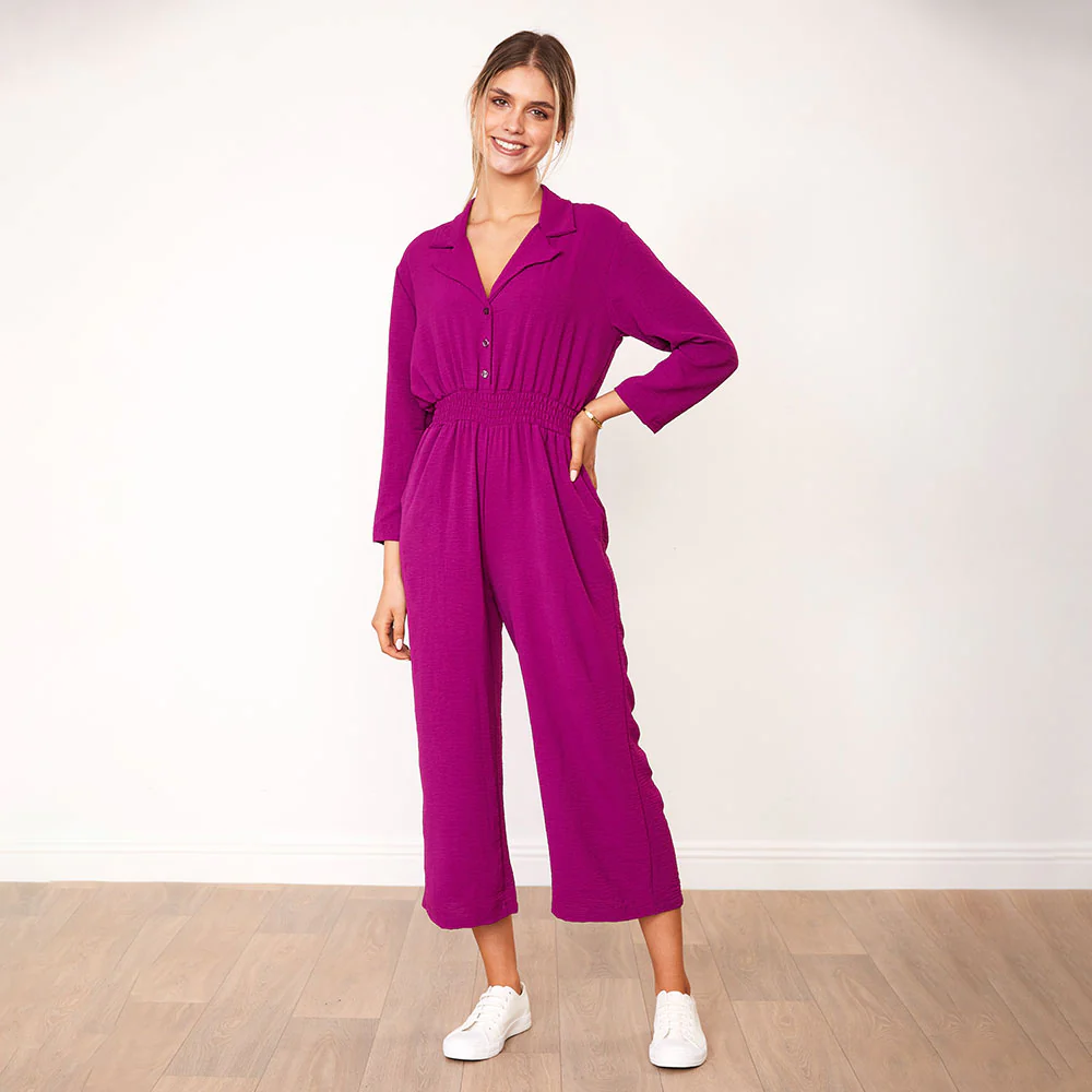 Thea Jumpsuit (Berry & Black) - Image 6