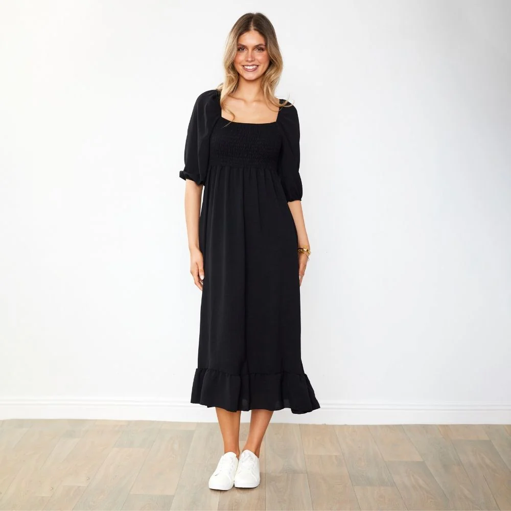 Vella Dress (Black) - Image 6