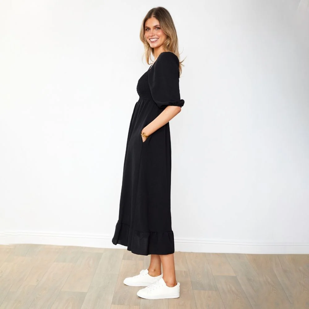 Vella Dress (Black) - Image 9