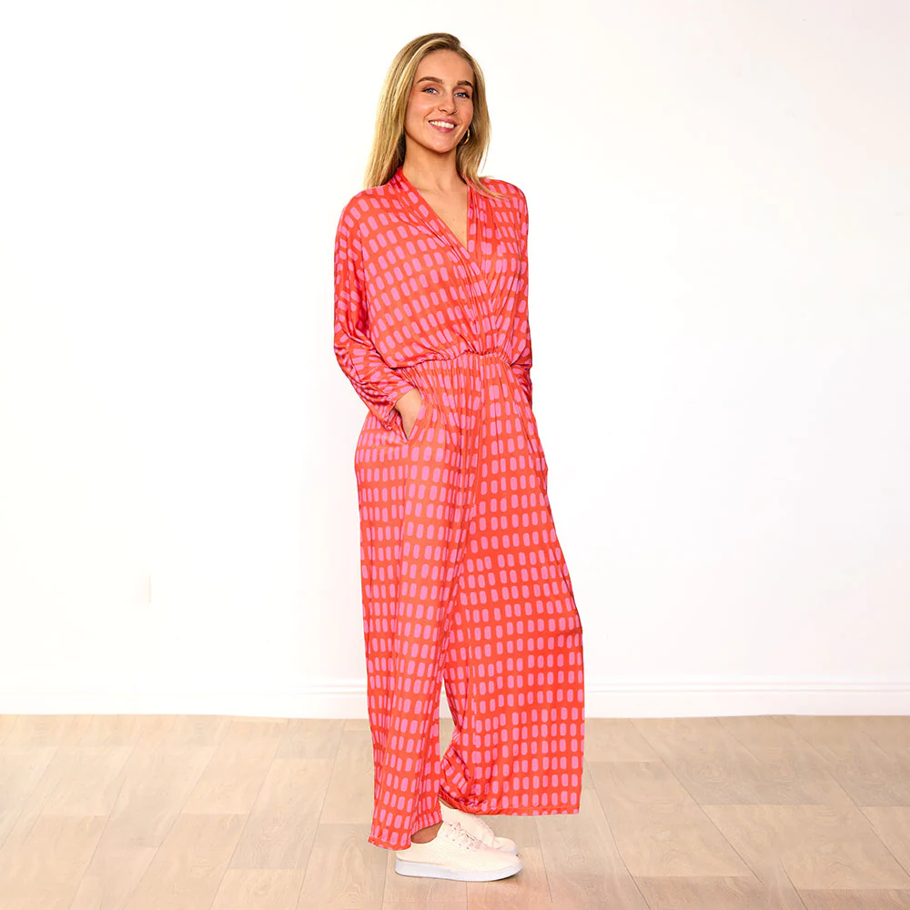 Vogue Jumpsuit (Pink/Red Grid) - Image 6