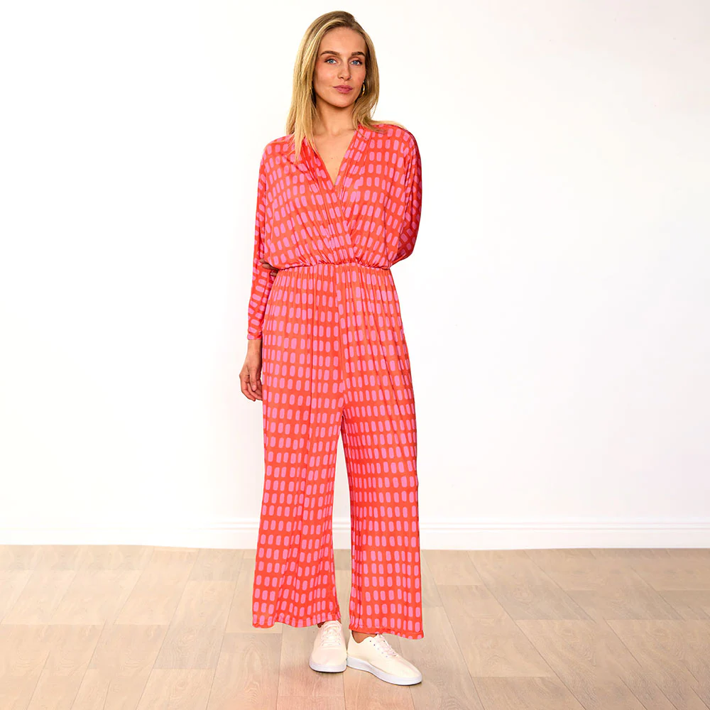 Vogue Jumpsuit (Pink/Red Grid) - Image 5