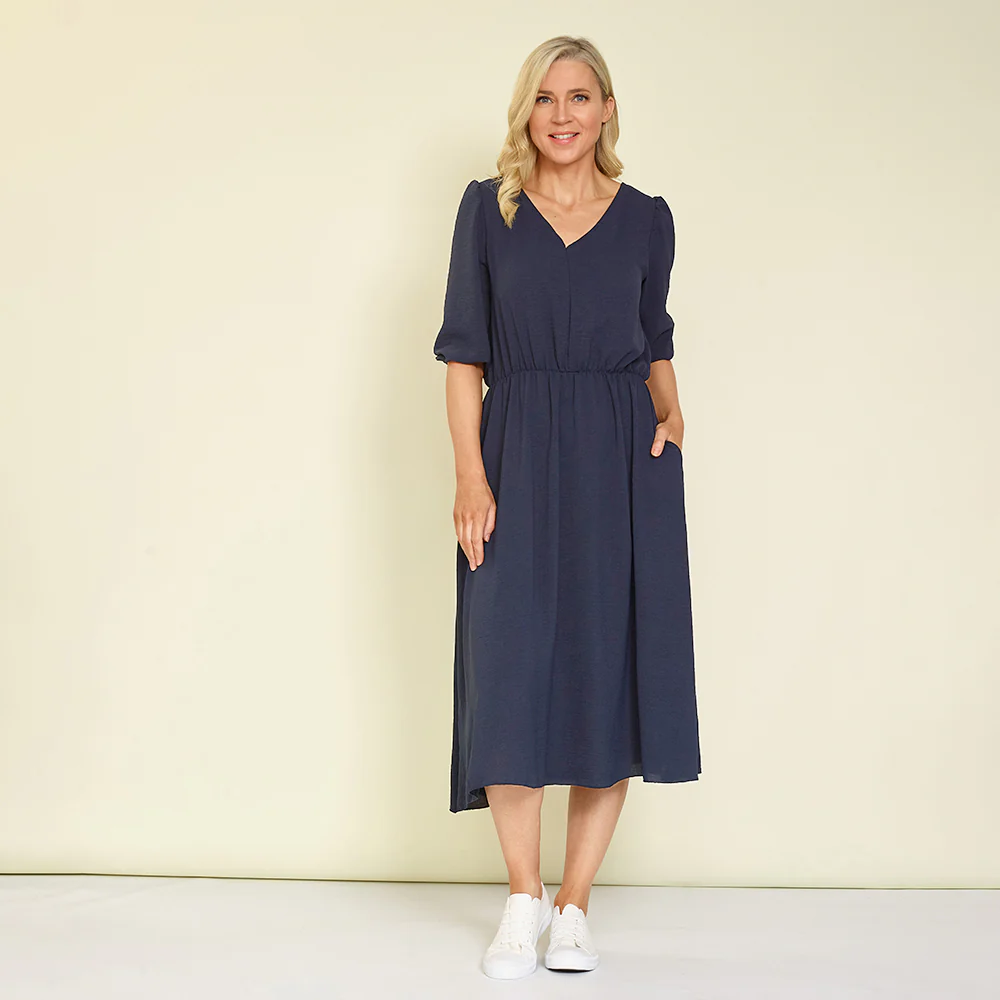 Yasmin Dress (Navy) - Image 3