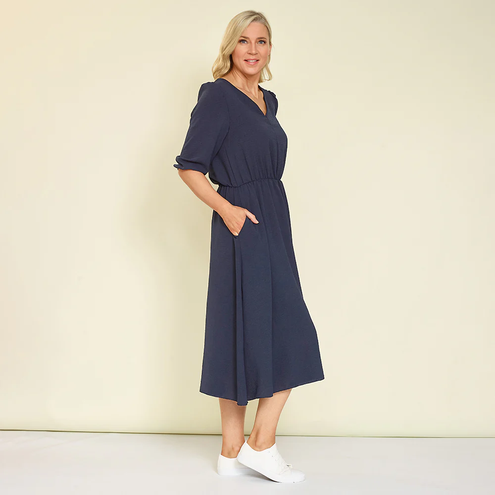 Yasmin Dress (Navy) - Image 4
