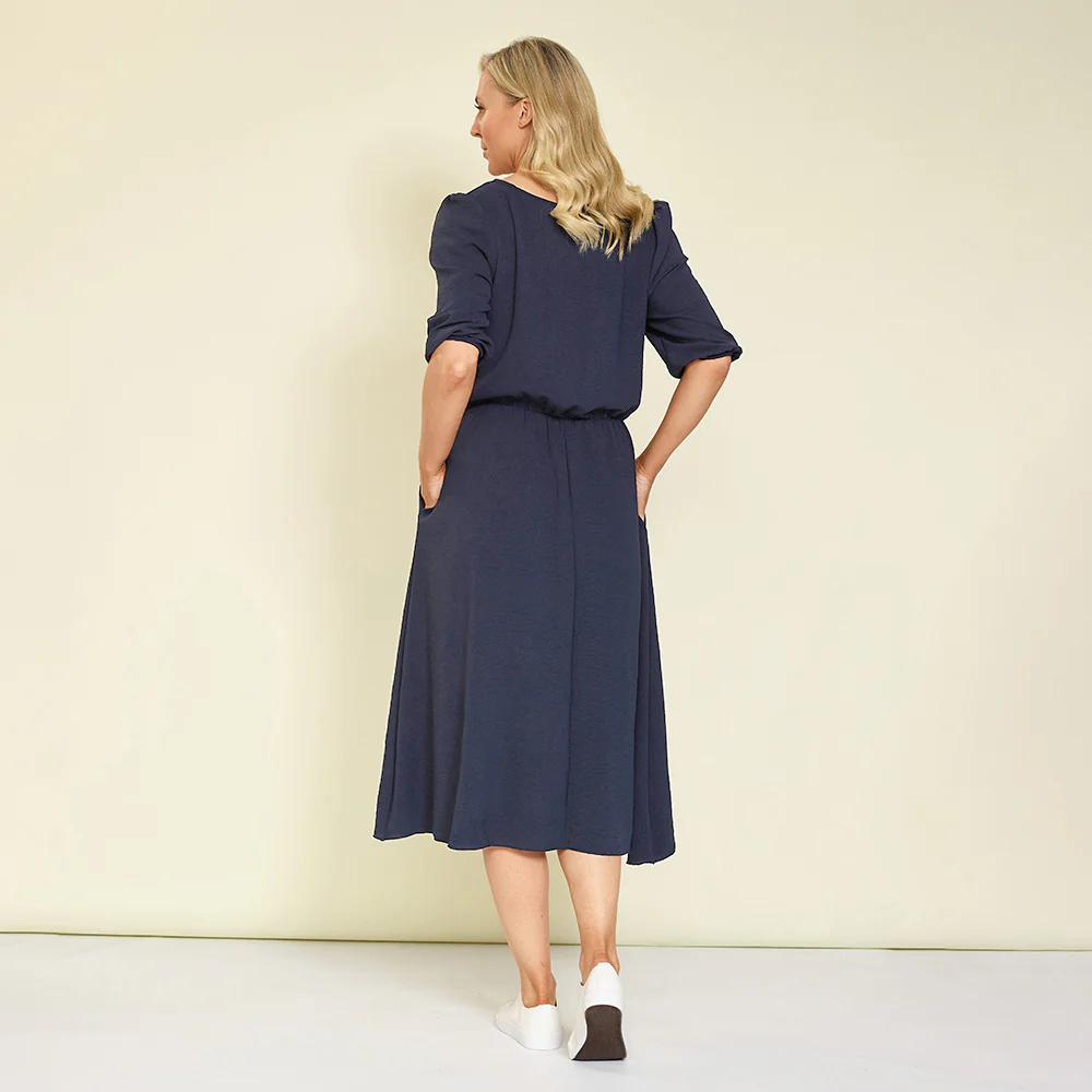 Yasmin Dress (Navy) - Image 7